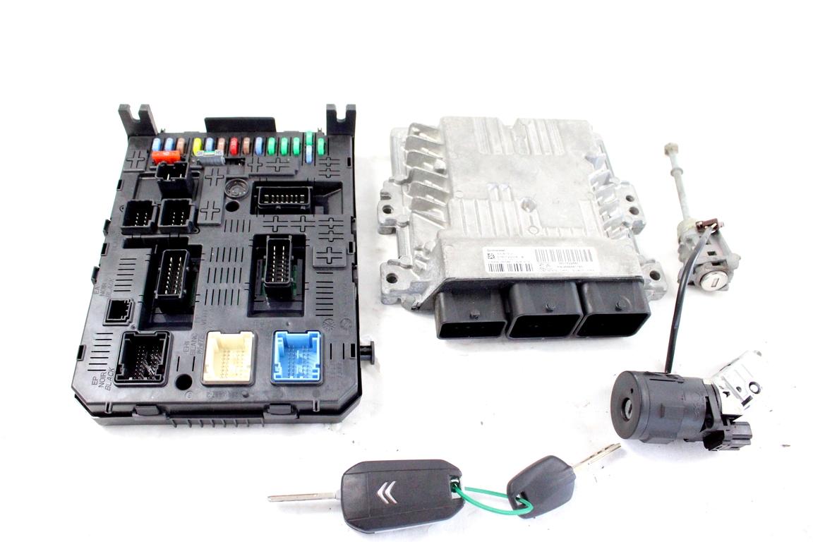 9801622880 KIT ACCENSIONE AVVIAMENTO CITROEN C5 SW 1.6 D 84KW 5M 5P (2015) RICAMBIO USATO CON CENTRALINA INIEZIONE MOTORE, BLOCCHETTI ACCENSIONE APERTURA CON CHIAVE 967847718001 9663123380