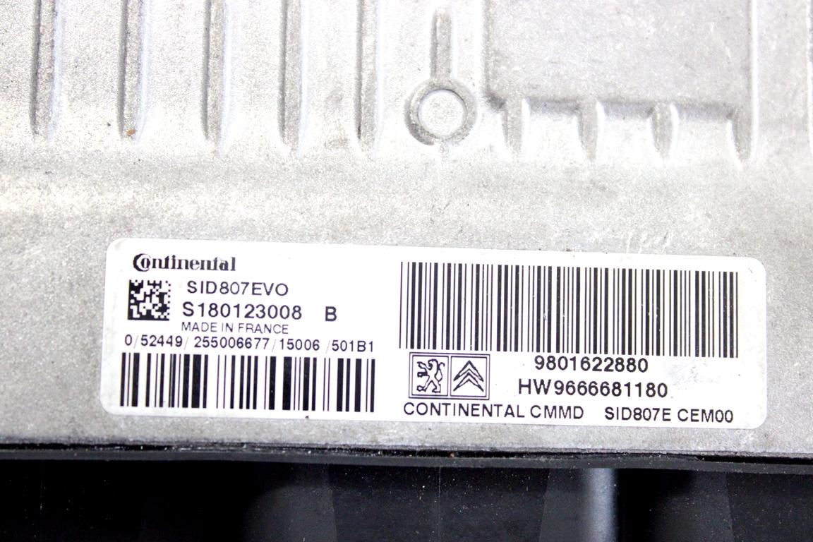 9801622880 KIT ACCENSIONE AVVIAMENTO CITROEN C5 SW 1.6 D 84KW 5M 5P (2015) RICAMBIO USATO CON CENTRALINA INIEZIONE MOTORE, BLOCCHETTI ACCENSIONE APERTURA CON CHIAVE 967847718001 9663123380