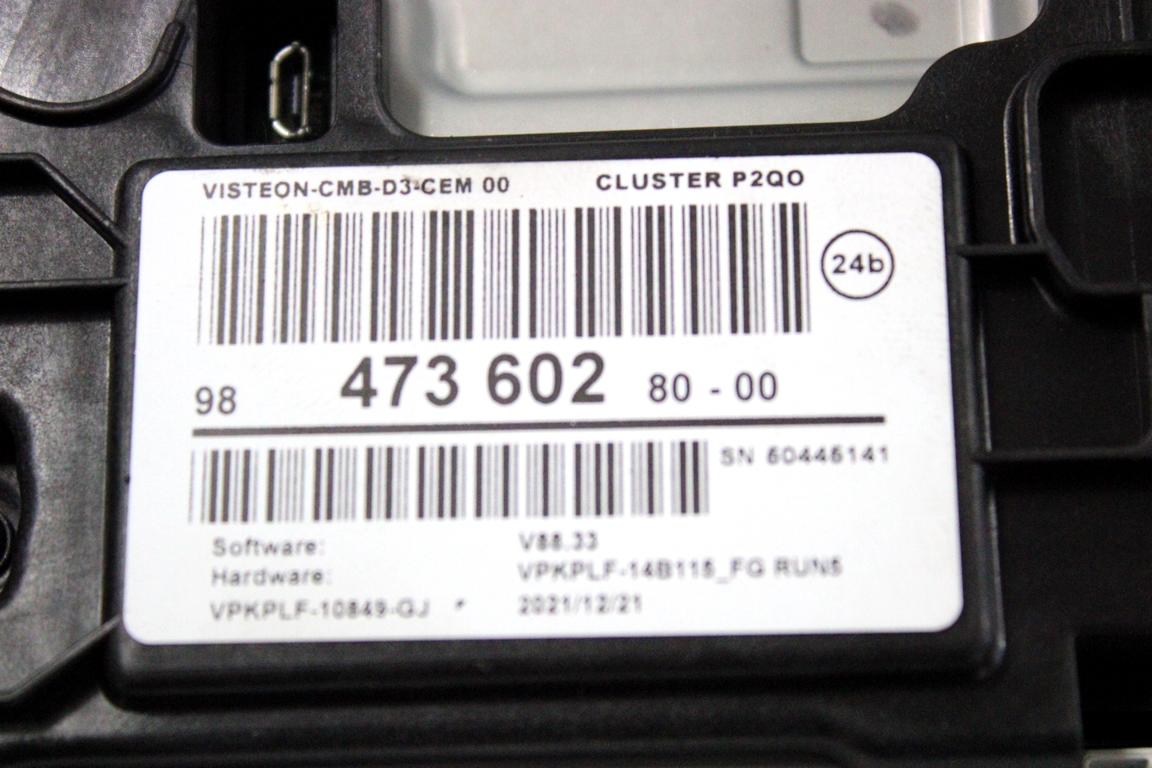 9847360280 QUADRO STRUMENTI CONTACHILOMETRI OPEL MOKKA B 1.2 B 96KW 6M 5P (2022) RICAMBIO USATO