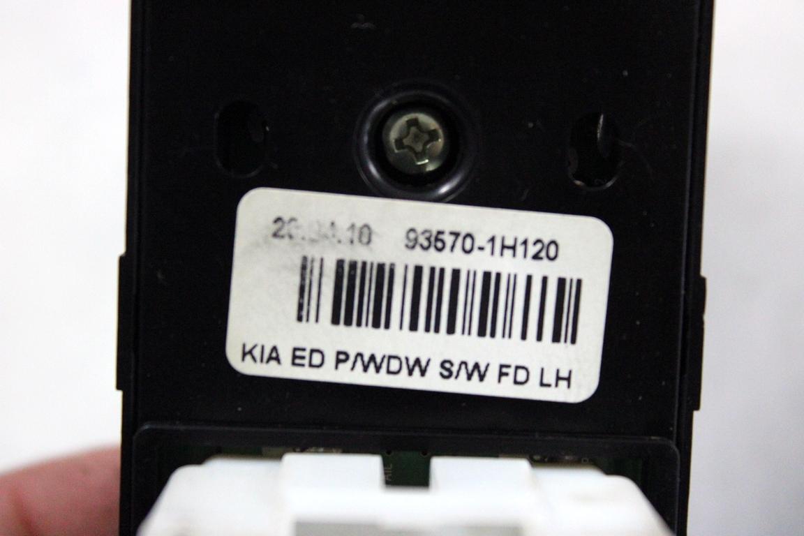 93570-1H120 GRUPPO DI COMANDO ALZA-VETRI ALZA-CRISTALLI PORTA ANTERIORE SINISTRA KIA CEE'D SW 1.6 D 85KW 6M 5P (2011) RICAMBIO USATO CON INTERRUTTORE BLOCCO ALZA-VETRI ALZA-CRISTALLI