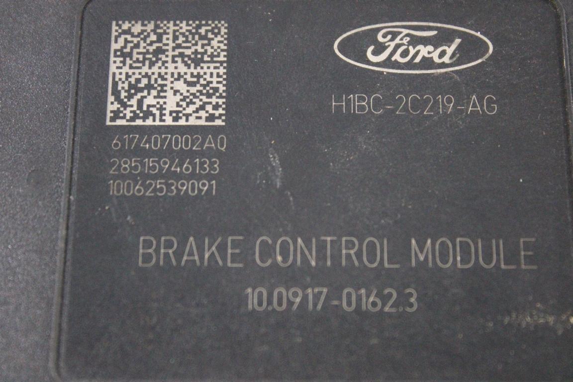 H1BC-2B373-AG CENTRALINA POMPA AGGREGATO ABS FORD FIESTA 1.1 B 63KW 5M 5P (2017) RICAMBIO USATO 10.0220-1193.4 H1BC-2C219-AG 10.0917-0162.3