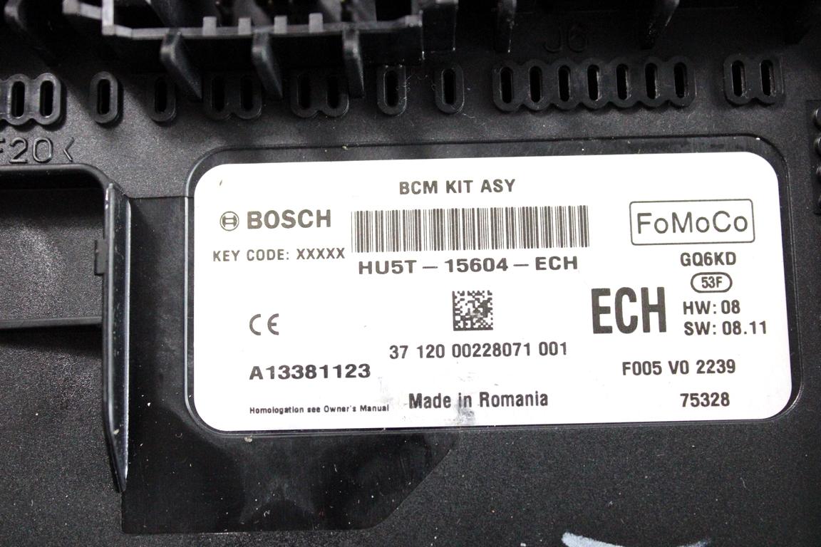 H1B1-12A650-UB KIT ACCENSIONE AVVIAMENTO FORD FIESTA 1.1 B 63KW 5M 5P (2017) RICAMBIO USATO CON CENTRALINA MOTORE, QUADRO STRUMENTI, BLOCCHETTI CON CHIAVE F1BA-12B684-DA 0261S18678 HU5T-15604-ECH H1BT-14D068-AF H1BC-3F880-AB H1BT-15607-AB H1BT-10849-BAJ