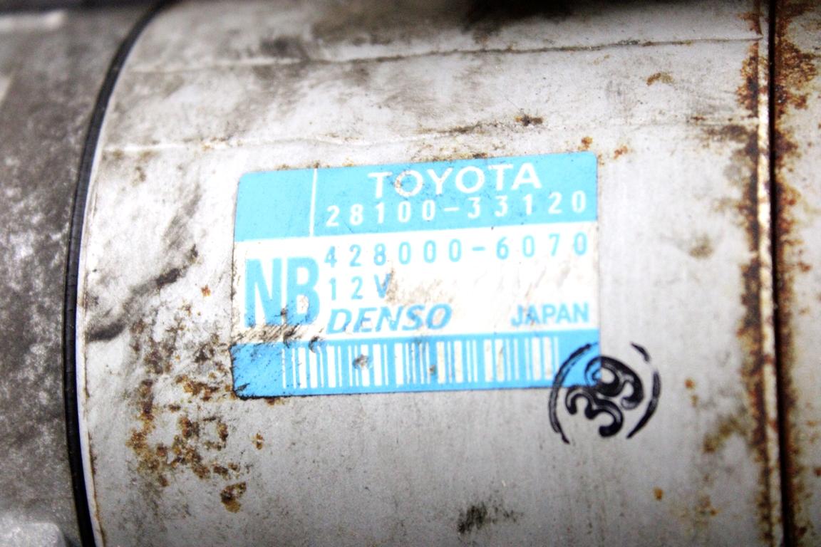 28100-33120 MOTORINO AVVIAMENTO SUBARU TREZIA 1.4 D 66KW AUT 5P (2011) RICAMBIO USATO 428000-6070