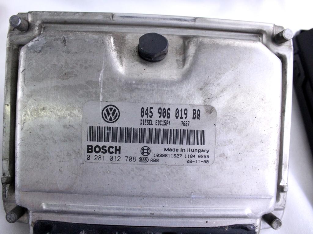 045906019BQ KIT ACCENSIONE AVVIAMENTO SKODA FABIA 1.4 D 59KW 5M 5P (2007) RICAMBIO USATO CON CENTRALINA MOTORE, BLOCCHETTO ACCENSIONE CON CHIAVE, QUADRO STRUMENTI CONTACHILOMETRI 6Q1937049D