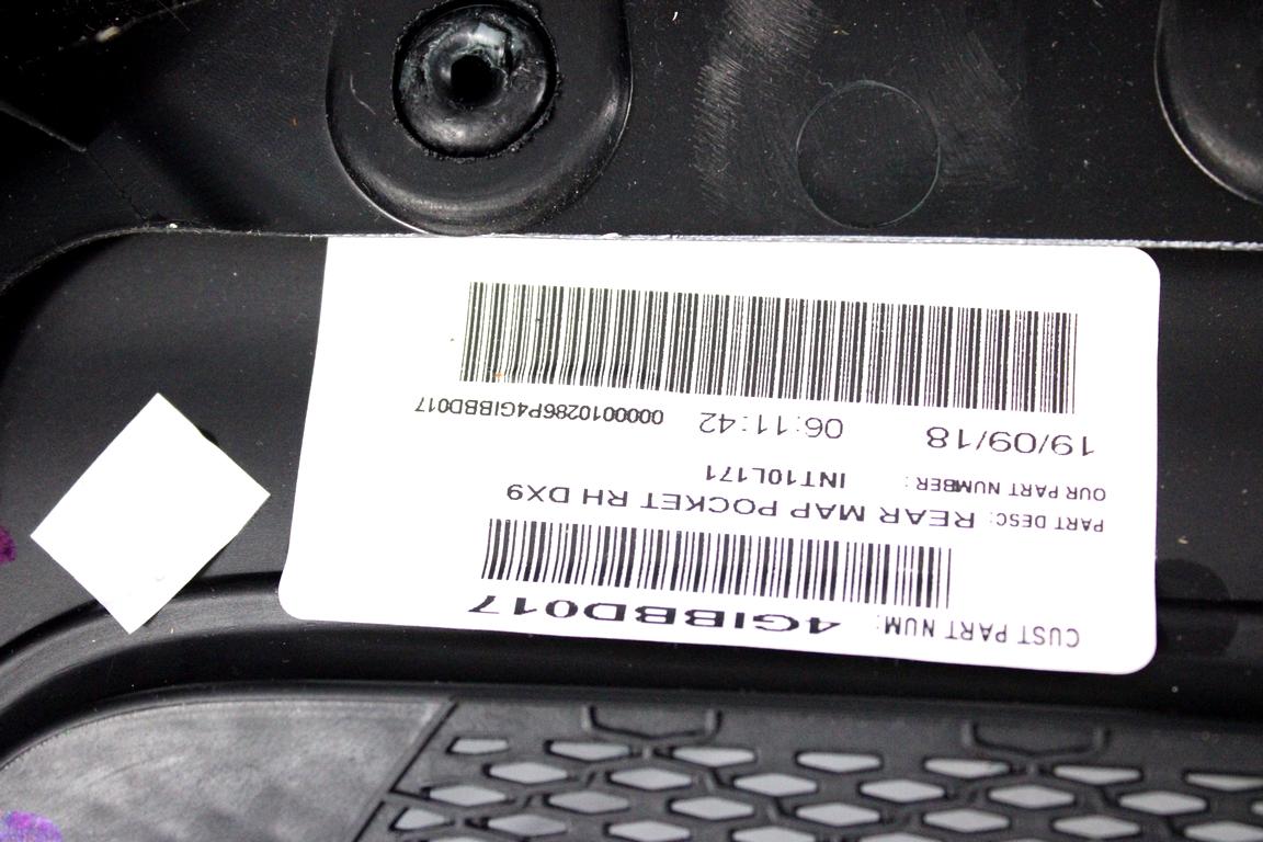 5US14LA3AE PANNELLO INTERNO PORTA POSTERIORE DESTRA CON RIVESTIMENTO IN PELLE JEEP COMPASS 2.0 D 4X4 103KW AUT 5P (2018) RICAMBIO USATO