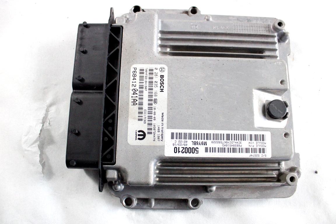 68412041AA KIT ACCENSIONE AVVIAMENTO JEEP COMPASS 2.0 D 4X4 103KW AUT 5P (2018) RICAMBIO USATO CON CENTRALINA MOTORE, BLOCCHETTO APERTURA CON CHIAVE 68409791AC 68411099AA 52088433