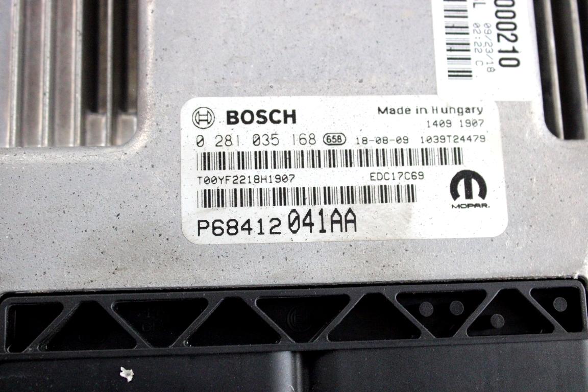 68412041AA KIT ACCENSIONE AVVIAMENTO JEEP COMPASS 2.0 D 4X4 103KW AUT 5P (2018) RICAMBIO USATO CON CENTRALINA MOTORE, BLOCCHETTO APERTURA CON CHIAVE 68409791AC 68411099AA 52088433