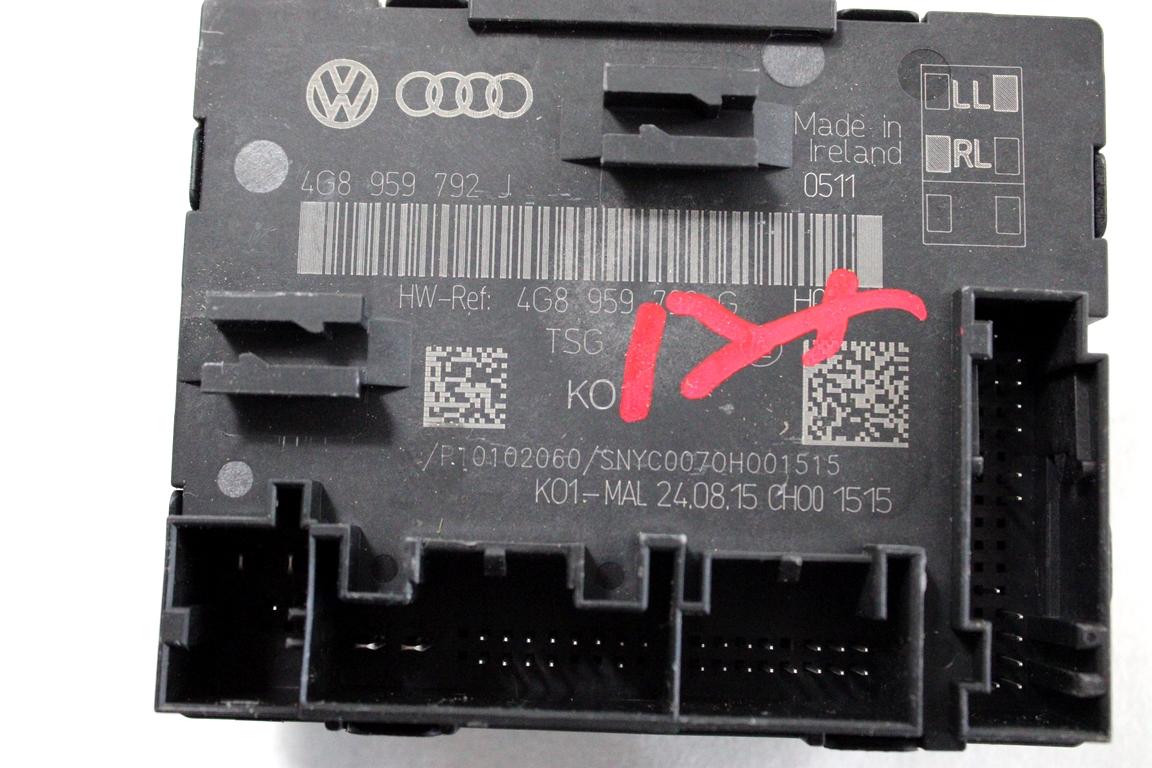 4G8959792J CENTRALINA PORTA ANTERIORE DESTRA AUDI A6 C7 2.0 D 140KW AUT 4P (2015) RICAMBIO USATO