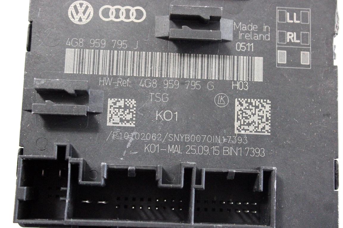 4G8959795J CENTRALINA PORTA POSTERIORE AUDI A6 C7 2.0 D 140KW AUT 4P (2015) RICAMBIO USATO