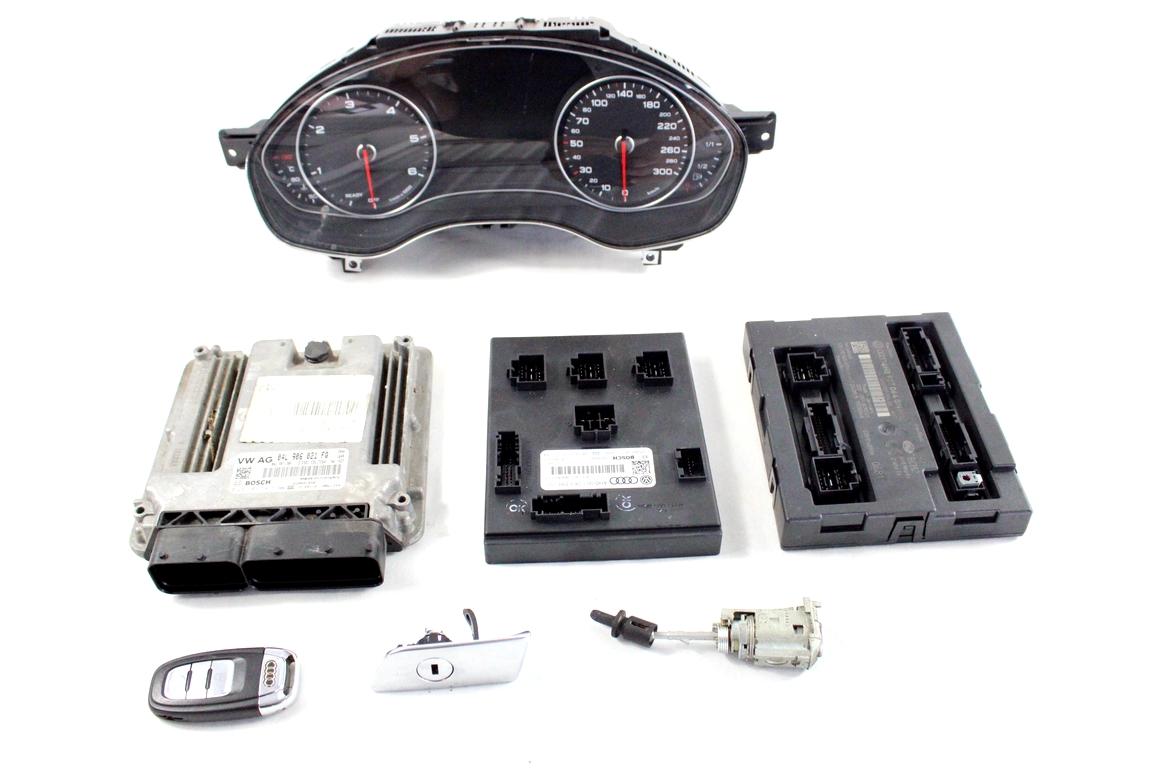 04L906021FQ KIT ACCENSIONE AVVIAMENTO AUDI A6 C7 2.0 D 140KW AUT 4P (2015) RICAMBIO USATO CON CENTRALINA MOTORE, QUADRO STRUMENTI, BLOCCHETTI ACCENSIONE CON CHIAVE 0281031413 4H0907063DH 4H0907064GN 4G8920934H