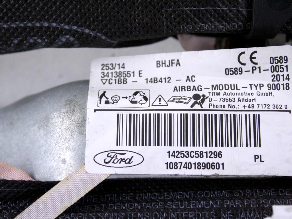 C1BB-14B412-AC AIRBAG LATERALE A TENDINA LATO SINISTRO FORD FIESTA 1.5 D 55KW 5M 5P (2014) RICAMBIO USATO