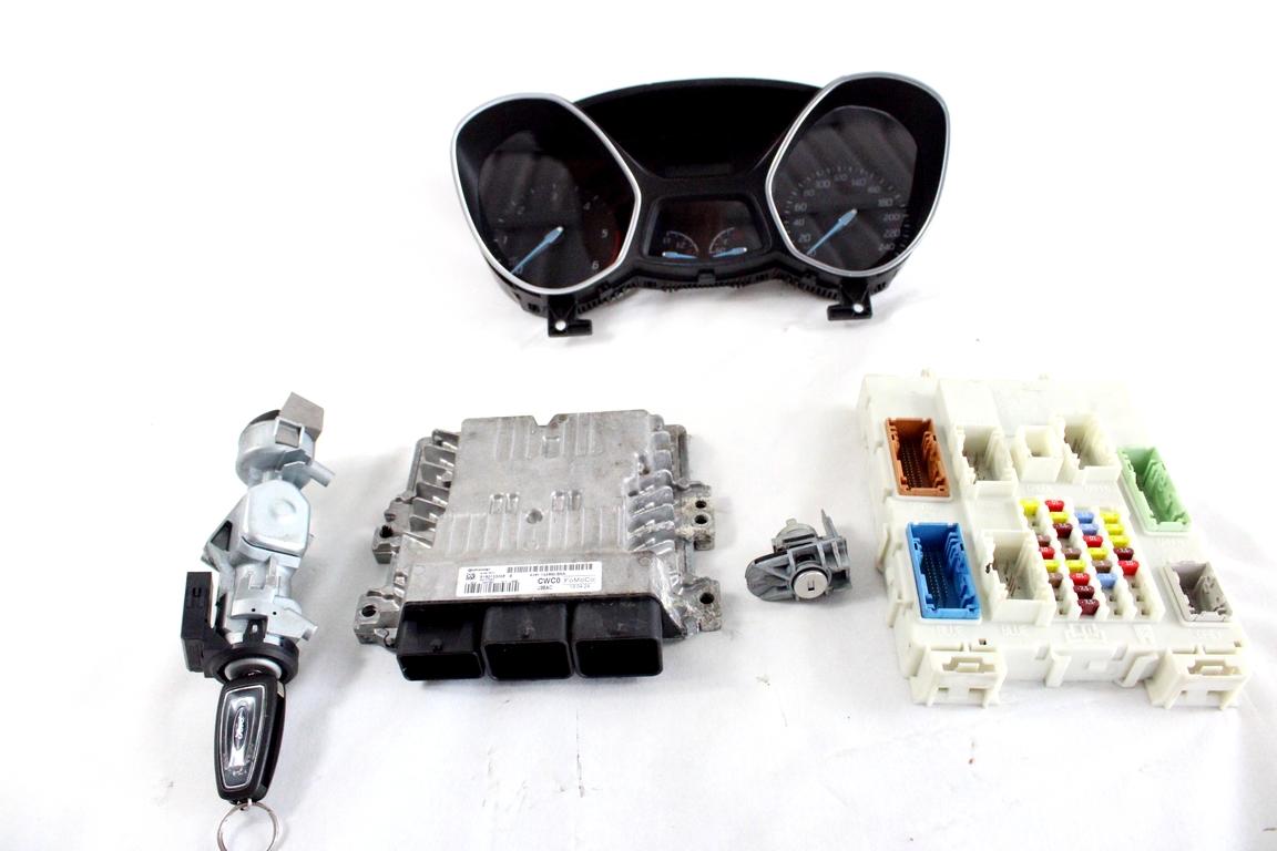 AV61-12A650-BA KIT ACCENSIONE AVVIAMENTO FORD C-MAX 1.6 D 85KW 6M 5P (2013) RICAMBIO USATO CON CENTRALINA MOTORE, BLOCCHETTI ACCENSIONE APERTURA CON CHIAVE DV6T-14A073-BE 3M51-3F880-AE 6E5T-15607-CA BM5T-10849-BCD