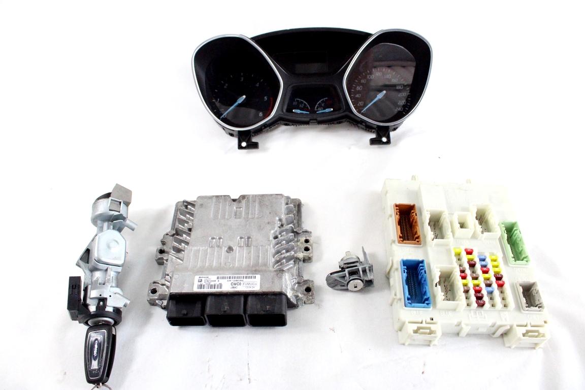 AV61-12A650-BA KIT ACCENSIONE AVVIAMENTO FORD C-MAX 1.6 D 85KW 6M 5P (2013) RICAMBIO USATO CON CENTRALINA MOTORE, BLOCCHETTI ACCENSIONE APERTURA CON CHIAVE DV6T-14A073-BE 3M51-3F880-AE 6E5T-15607-CA BM5T-10849-BCD