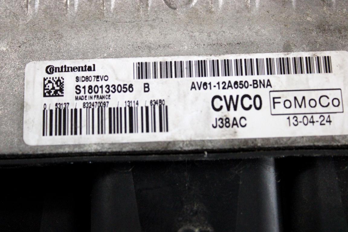 AV61-12A650-BA KIT ACCENSIONE AVVIAMENTO FORD C-MAX 1.6 D 85KW 6M 5P (2013) RICAMBIO USATO CON CENTRALINA MOTORE, BLOCCHETTI ACCENSIONE APERTURA CON CHIAVE DV6T-14A073-BE 3M51-3F880-AE 6E5T-15607-CA BM5T-10849-BCD