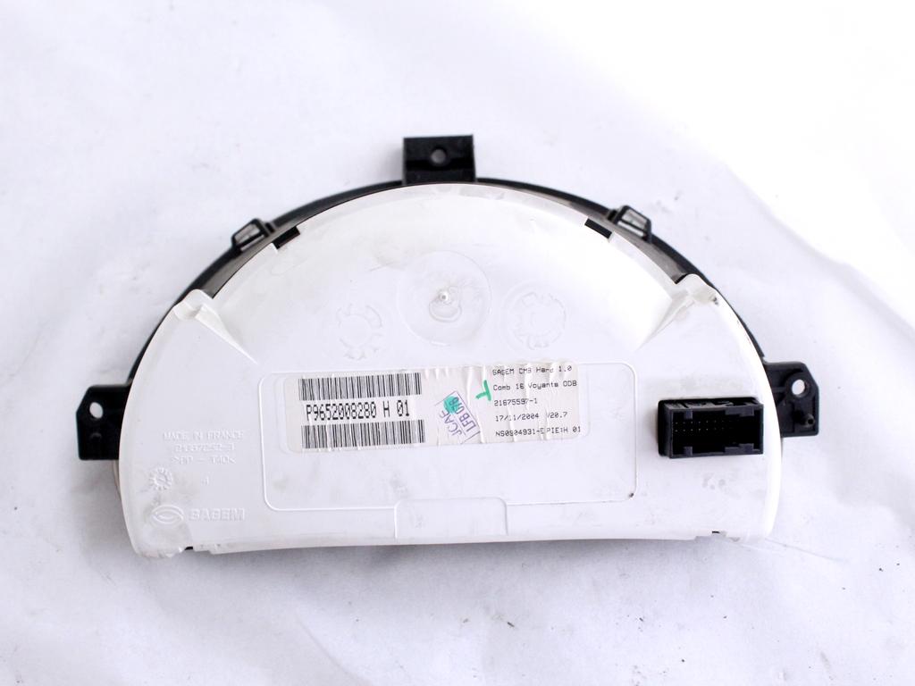 9652008280 QUADRO STRUMENTI CONTACHILOMETRI CITROEN C3 1.4 B 54KW 5M 5P (2005) RICAMBIO USATO