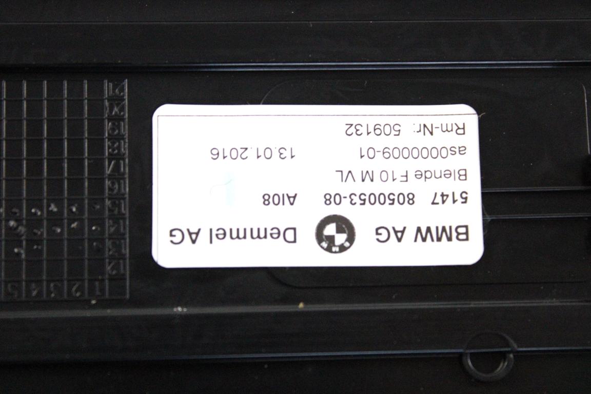 51478050053 RIVESTIMENTO PIEDI BATTITACCO ANTERIORE LATO SINISTRO M SPORT BMW SERIE 5 525XD SW F11 2.0 D 160KW 4X4 AUT 5P (2016) RICAMBIO USATO 