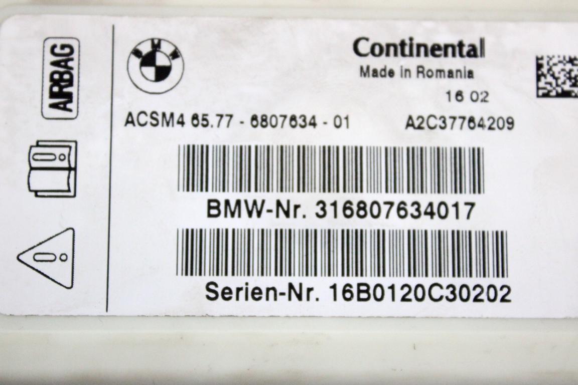 34526878191 KIT AIRBAG BMW SERIE 5 525XD SW F11 2.0 D 160KW 4X4 AUT 5P (2016) RICAMBIO USATO CON PRETENSIONATORI CINTURE DI SICUREZZA, CENTRALINA AIRBAG, AIRBAG VOLANTE GUIDATORE, AIRBAG PASSEGGERO, CRUSCOTTO 0265020806 316807634017 9230398