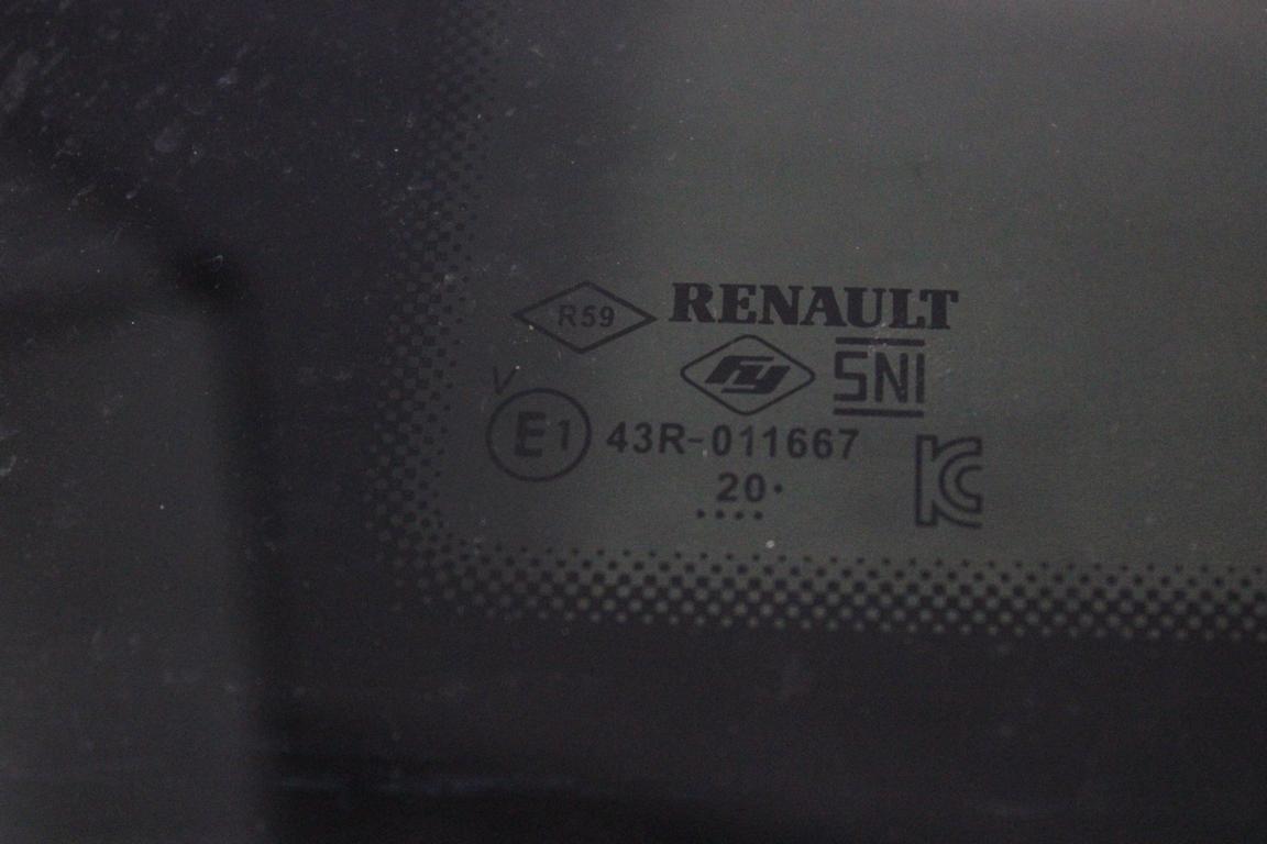 833076629R VETRO FISSO PARAFANGO POSTERIORE SINISTRO OSCURATO RENAULT CAPTUR 1.0 G 74KW 6M 5P (2021) RICAMBIO USATO