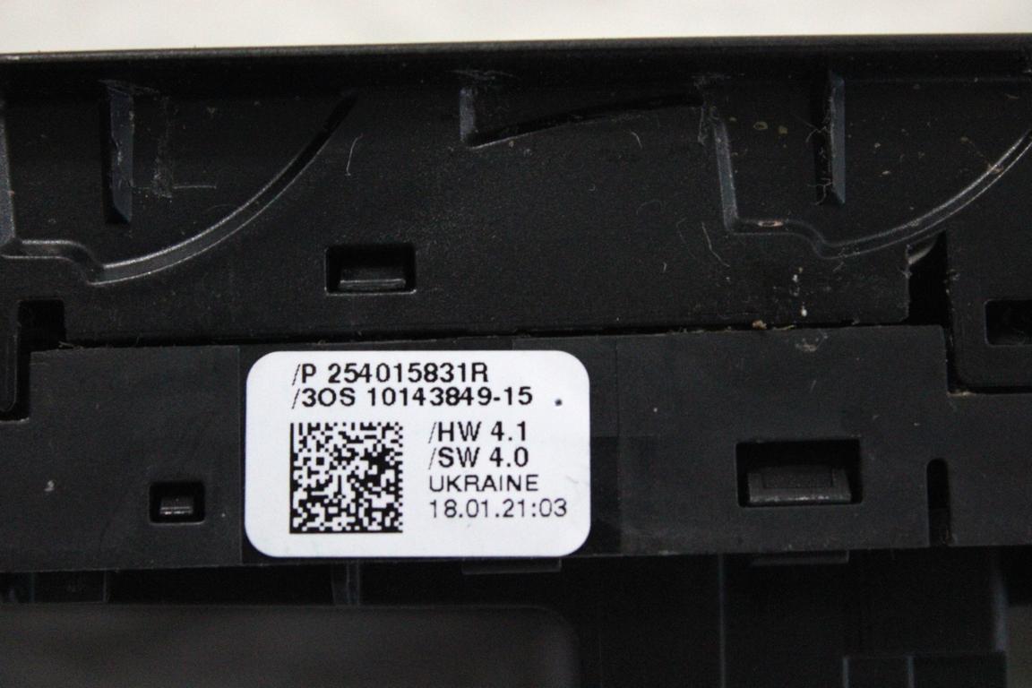 254015831R GRUPPO DI COMANDO ALZA-VETRI ALZA-CRISTALLI PORTA ANTERIORE SINISTRA RENAULT CAPTUR 1.0 G 74KW 6M 5P (2021) RICAMBIO USATO CON REGOLAZIONE RETROVISORI ELETTRICI, INTERRUTTORE BLOCCO ALZA-VETRI ALZA-CRISTALLI