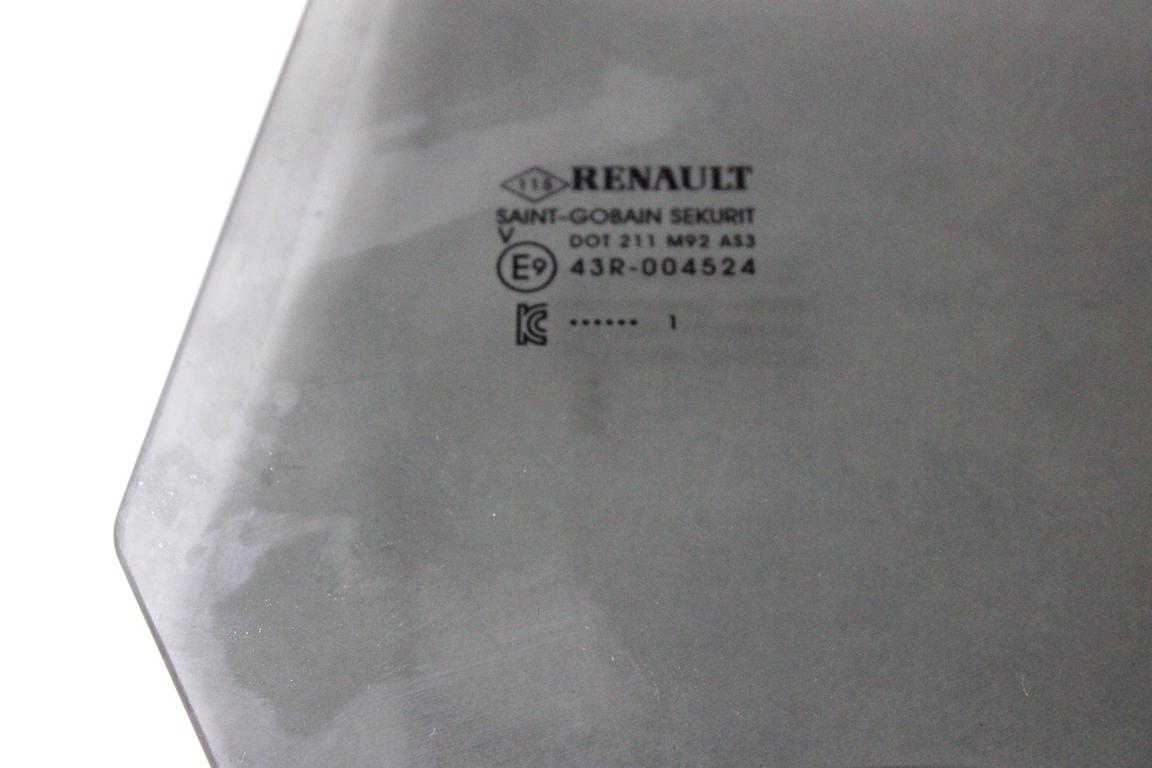 823005163R VETRO SCENDENTE PORTA POSTERIORE SINISTRA OSCURATO RENAULT CAPTUR 1.0 G 74KW 6M 5P (2021) RICAMBIO USATO