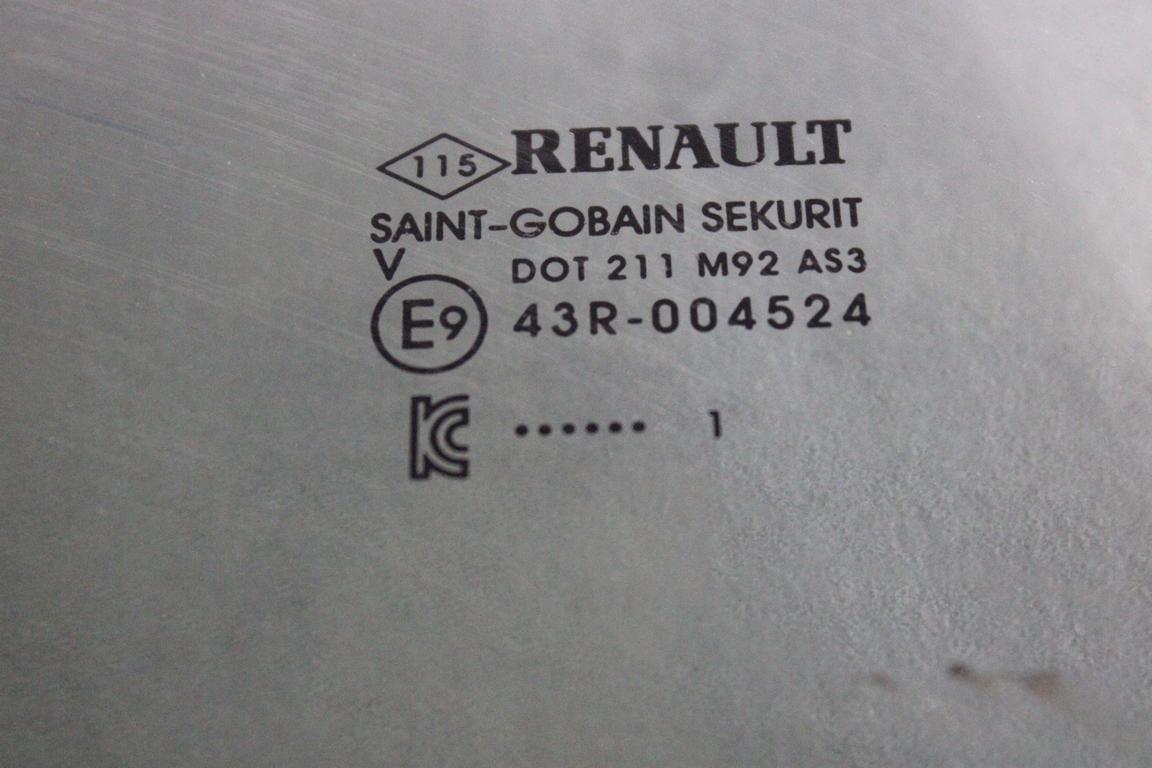 823000720R VETRO SCENDENTE PORTA POSTERIORE DESTRA OSCURATO RENAULT CAPTUR 1.0 G 74KW 6M 5P (2021) RICAMBIO USATO