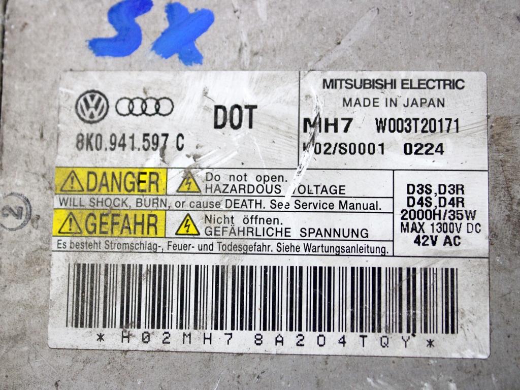 8X0941597C CENTRALINA FARO XENON AUDI A4 B8 2.0 D 105KW 4P AUT (2008) RICAMBIO USATO