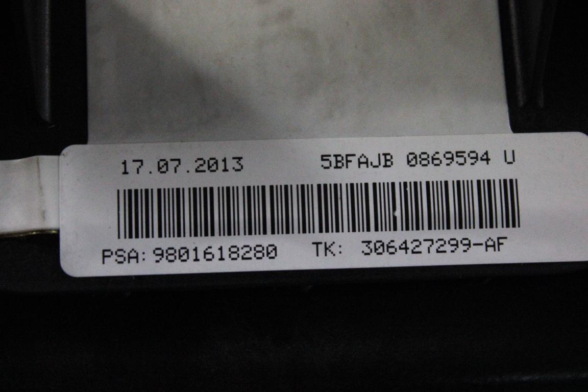 9803832380 KIT AIRBAG CITROEN C3 1.4 G 70KW 5M 5P (2013) RICAMBIO USATO CON CENTRALINA AIRBAG, AIRBAG VOLANTE GUIDATORE, AIRBAG PASSEGGERO, CRUSCOTTO 9801618280