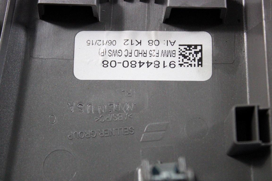 51169184480 RIVESTIMENTO TUNNEL CENTRALE PER VEICOLI CON GUIDA A DESTRA BMW X3 F25 RHD 2.0 D 4X4 140KW AUT 5P (2015) RICAMBIO USATO