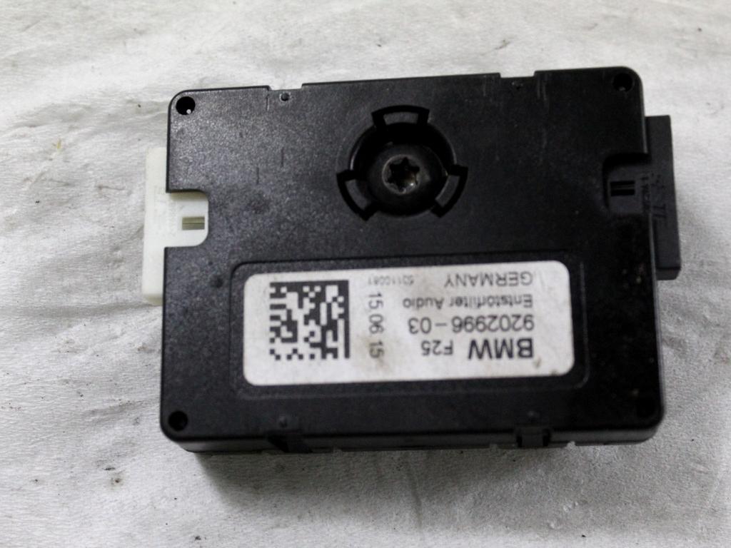 9202996 CENTRALINA AMPLIFICATORE ANTENNA BMW X3 F25 RHD 2.0 D 4X4 140KW AUT 5P (2015) RICAMBIO USATO