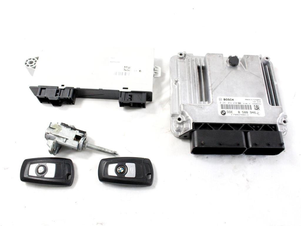 8588946 KIT ACCENSIONE AVVIAMENTO BMW X3 F25 RHD 2.0 D 4X4 140KW AUT 5P (2015) RICAMBIO USATO CON CENTRALINA MOTORE, BLOCCHETTI ACCENSIONE APERTURA CON DOPPIA CHIAVE 0281032230 61359367376