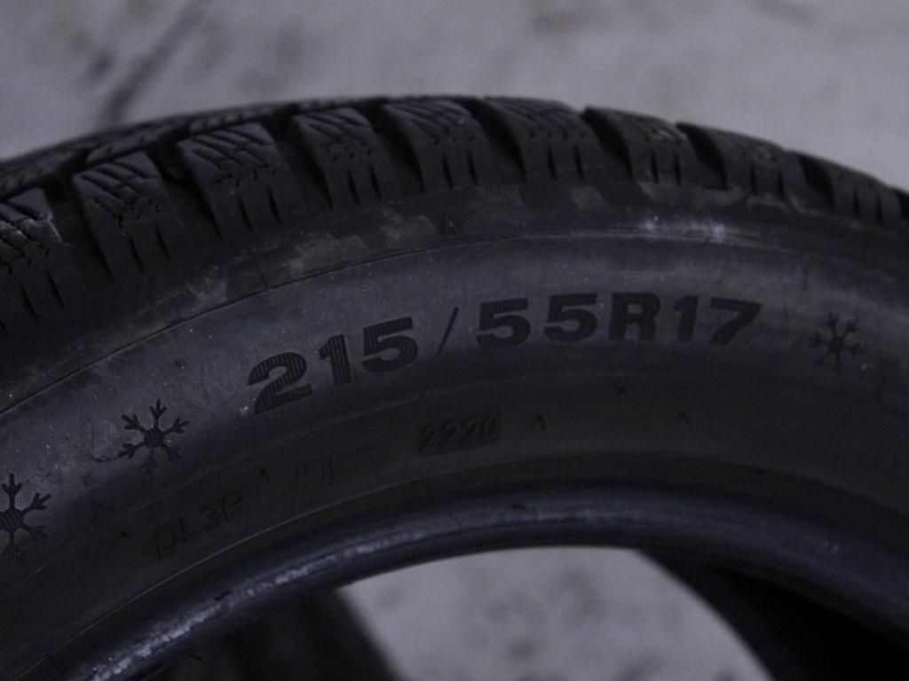 215/55 R17 98V DUNLOP WINTER SPORT 5 7,87MM A2220 PNEUMATICI INVERNALI M+S (QUANTITA' 4 GOMME) RICAMBIO USATO