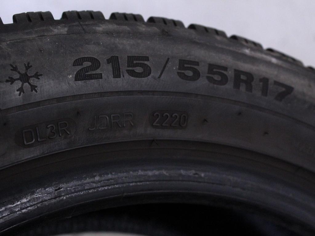 215/55 R17 98V DUNLOP WINTER SPORT 5 7,87MM A2220 PNEUMATICI INVERNALI M+S (QUANTITA' 4 GOMME) RICAMBIO USATO