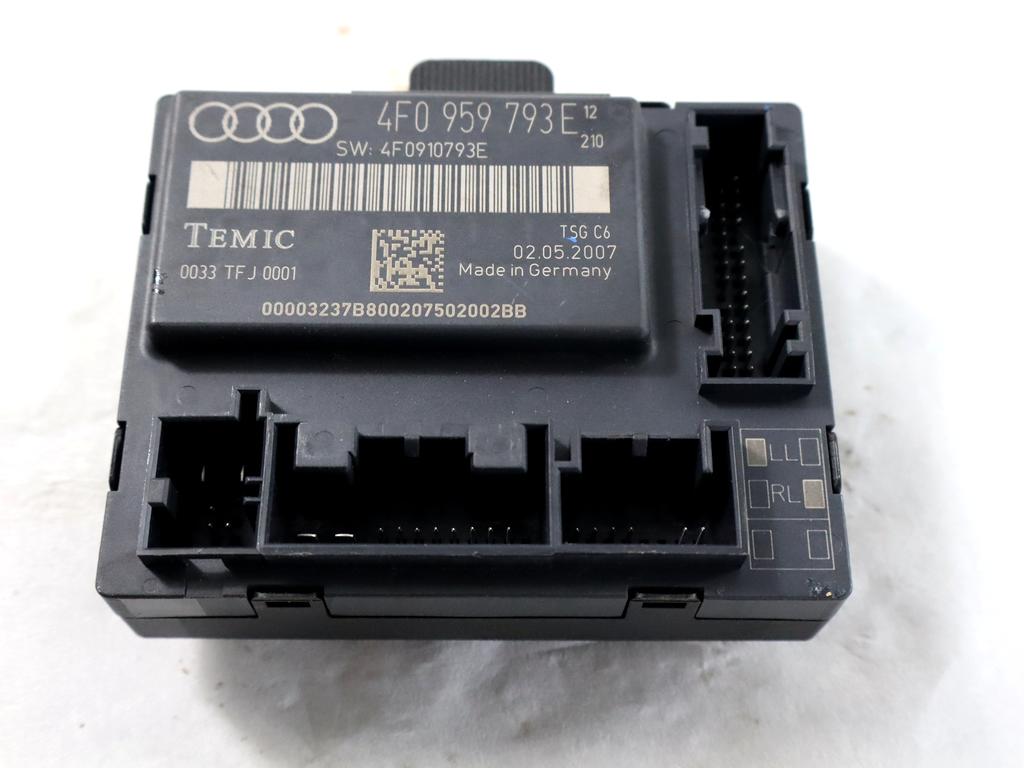 4F0959793E CENTRALINA PORTA ANTERIORE SINISTRA AUDI A6 SW 3.0 D 4X4 171KW AUT 5P (2007) RICAMBIO USATO