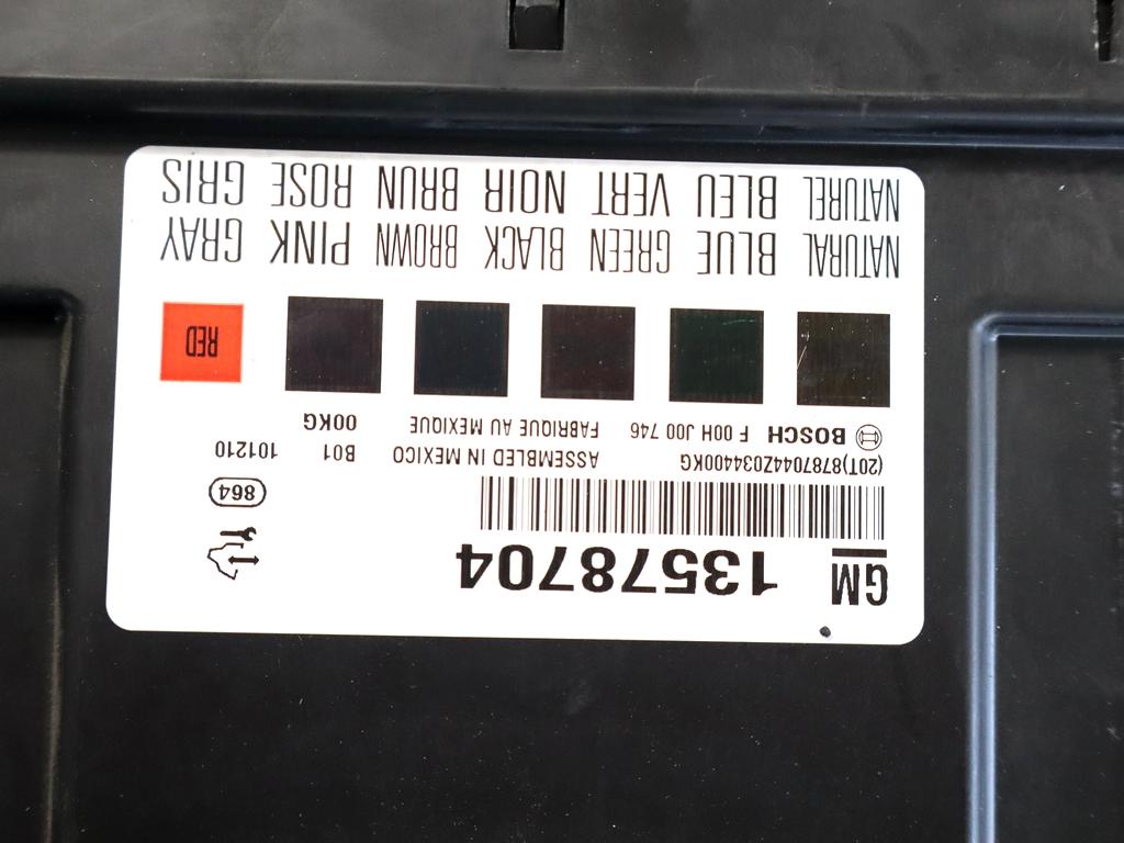 55577619 KIT ACCENSIONE AVVIAMENTO OPEL INSIGNIA A SW 2.0 D 118KW AUT 5P (2011) RICAMBIO USATO CON CENTRALINA MOTORE, QUADRO STRUMENTI, BLOCCHETTI ACCENSIONE APERTURA CON CHIAVE 0281017453 13504286 13578704 13277322 13275883 20970768