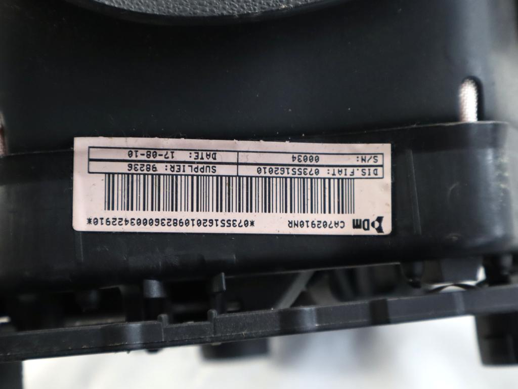 735516201 AIRBAG VOLANTE GUIDATORE FIAT PUNTO EVO 1.3 D 55KW 5M 5P (2010) RICAMBIO USATO