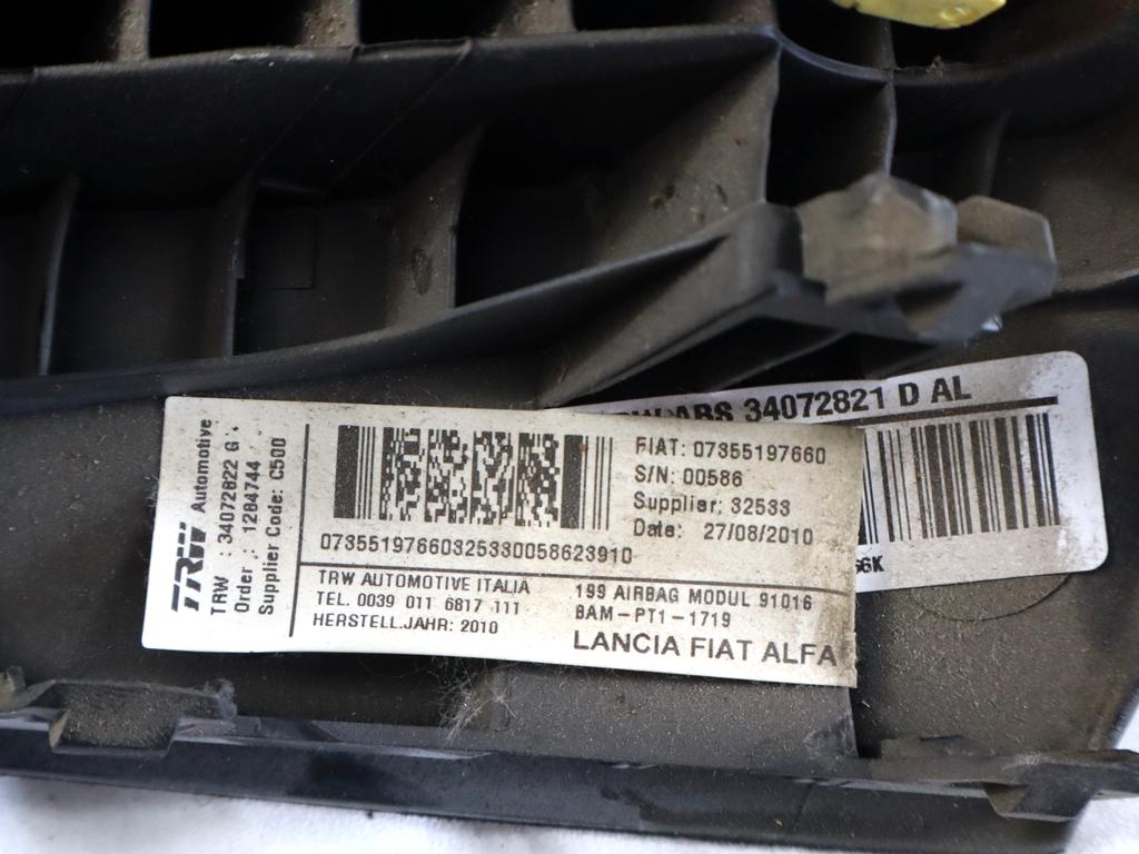 735519766 AIRBAG GINOCCHIA GUIDATORE FIAT PUNTO EVO 1.3 D 55KW 5M 5P (2010) RICAMBIO USATO