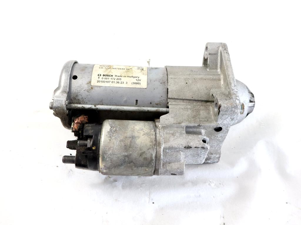 12418570848 MOTORINO AVVIAMENTO BMW SERIE 2 216D F45 ACTIVE TOURER 1.5 D 85KW 6M 5P (2015) RICAMBIO USATO 0001172205