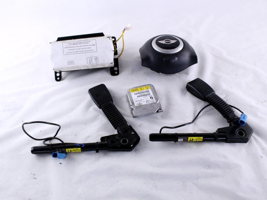 65776915886 KIT AIRBAG MINI COOPER R50 1.6 B 85KW 5M 3P (2002) RICAMBIO USATO CON CENTRALINA AIRBAG, AIRBAG VOLANTE AIRBAG PASSEGGERO 72127056934 32306779259 72111485968