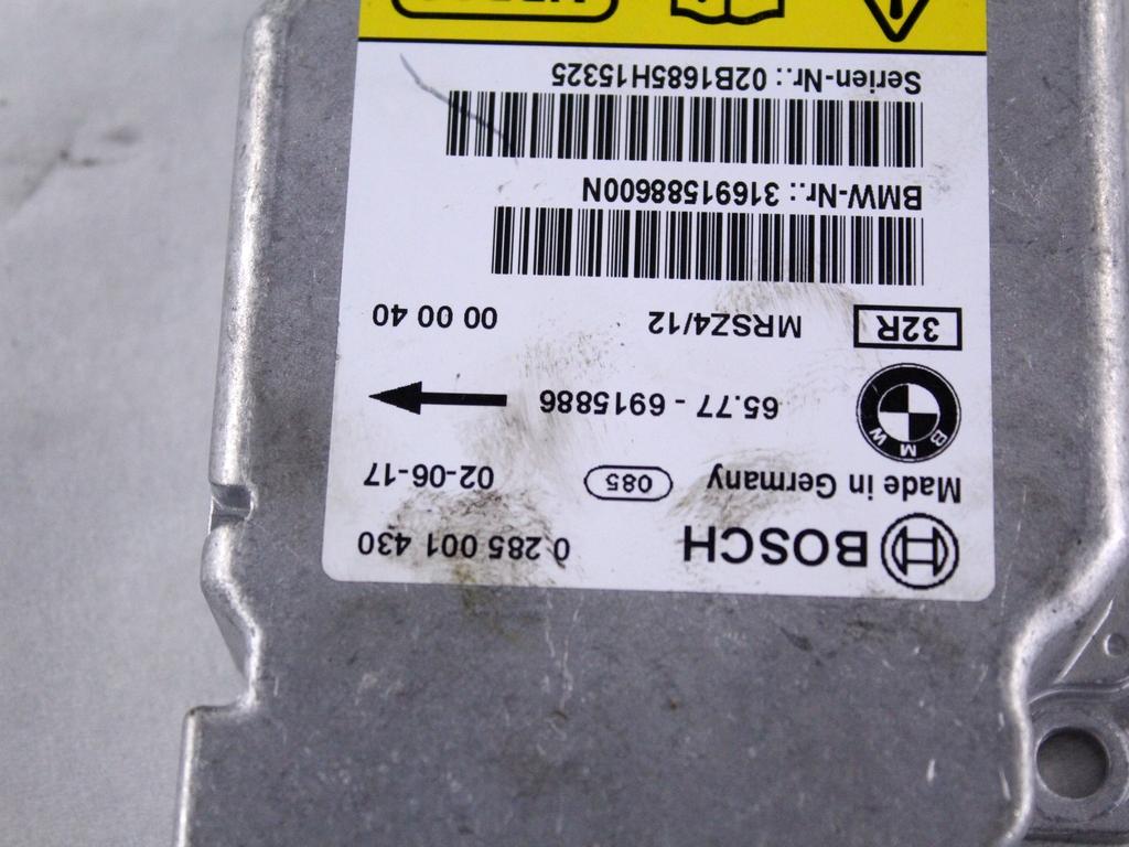 65776915886 KIT AIRBAG MINI COOPER R50 1.6 B 85KW 5M 3P (2002) RICAMBIO USATO CON CENTRALINA AIRBAG, AIRBAG VOLANTE AIRBAG PASSEGGERO 72127056934 32306779259 72111485968