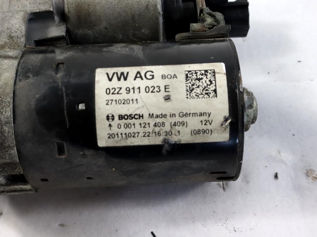 02Z911023E MOTORINO AVVIAMENTO VOLKSWAGEN MAGGIOLINO 1.4 B 118KW 6M 3P (2014) RICAMBIO USATO