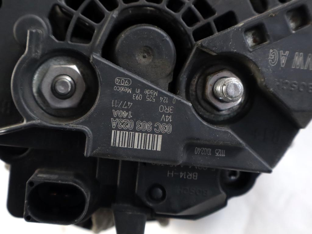 03C903023A ALTERNATORE VOLKSWAGEN MAGGIOLINO 1.4 B 118KW 6M 3P (2014) RICAMBIO USATO