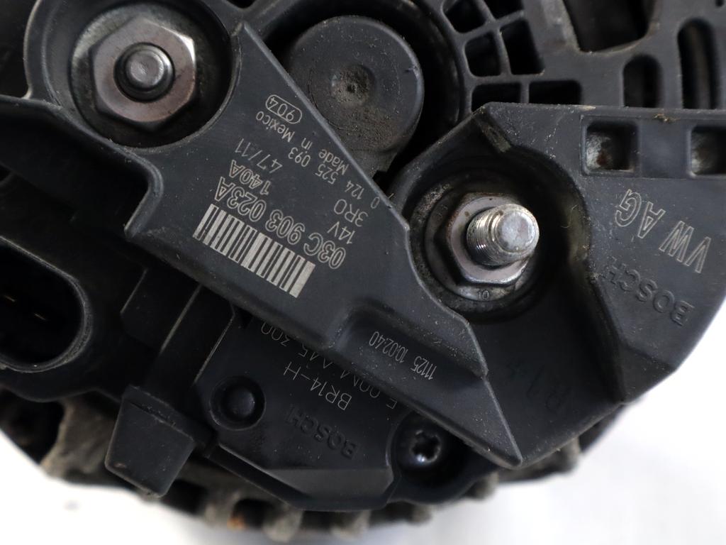 03C903023A ALTERNATORE VOLKSWAGEN MAGGIOLINO 1.4 B 118KW 6M 3P (2014) RICAMBIO USATO