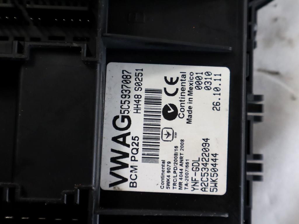 03C906027BJ KIT ACCENSIONE AVVIAMENTO VOLKSWAGEN MAGGIOLINO 1.4 B 118KW 6M 3P (2014) RICAMBIO USATO CON CENTRALINA MOTORE, QUADRO STRUMENTI, CENTRALINA BODY COMPUTER, BLOCCHETTI ACCENSIONE APERTURA CON DOPPIA CHIAVE 5C5937087 5C5920870