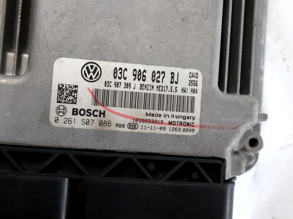 03C906027BJ KIT ACCENSIONE AVVIAMENTO VOLKSWAGEN MAGGIOLINO 1.4 B 118KW 6M 3P (2014) RICAMBIO USATO CON CENTRALINA MOTORE, QUADRO STRUMENTI, CENTRALINA BODY COMPUTER, BLOCCHETTI ACCENSIONE APERTURA CON DOPPIA CHIAVE 5C5937087 5C5920870