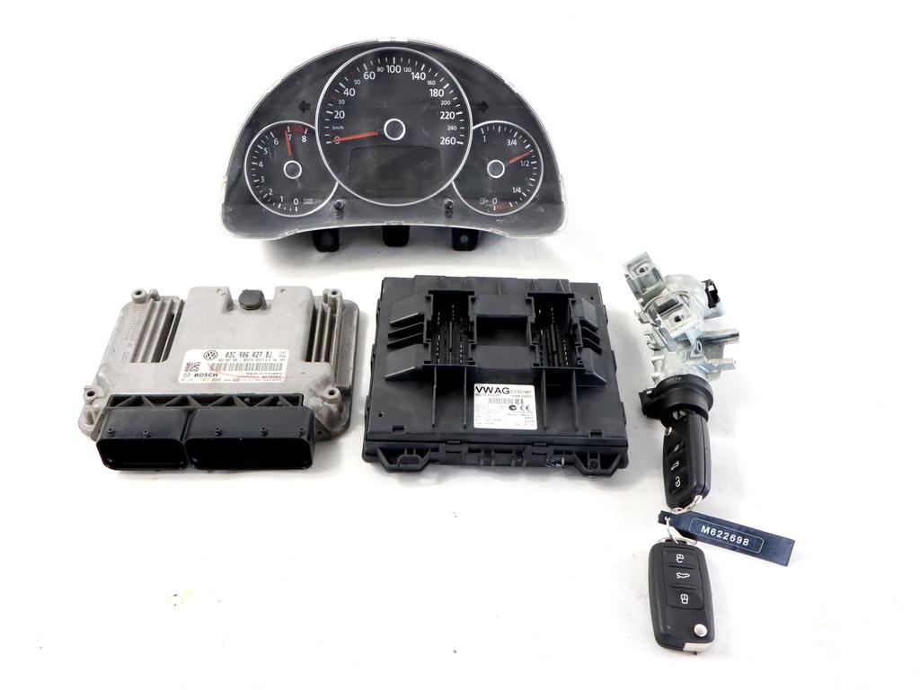 03C906027BJ KIT ACCENSIONE AVVIAMENTO VOLKSWAGEN MAGGIOLINO 1.4 B 118KW 6M 3P (2014) RICAMBIO USATO CON CENTRALINA MOTORE, QUADRO STRUMENTI, CENTRALINA BODY COMPUTER, BLOCCHETTI ACCENSIONE APERTURA CON DOPPIA CHIAVE 5C5937087 5C5920870