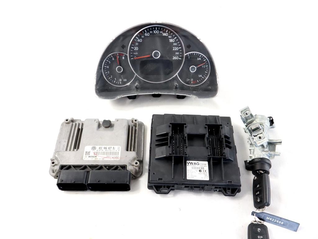 03C906027BJ KIT ACCENSIONE AVVIAMENTO VOLKSWAGEN MAGGIOLINO 1.4 B 118KW 6M 3P (2014) RICAMBIO USATO CON CENTRALINA MOTORE, QUADRO STRUMENTI, CENTRALINA BODY COMPUTER, BLOCCHETTI ACCENSIONE APERTURA CON DOPPIA CHIAVE 5C5937087 5C5920870