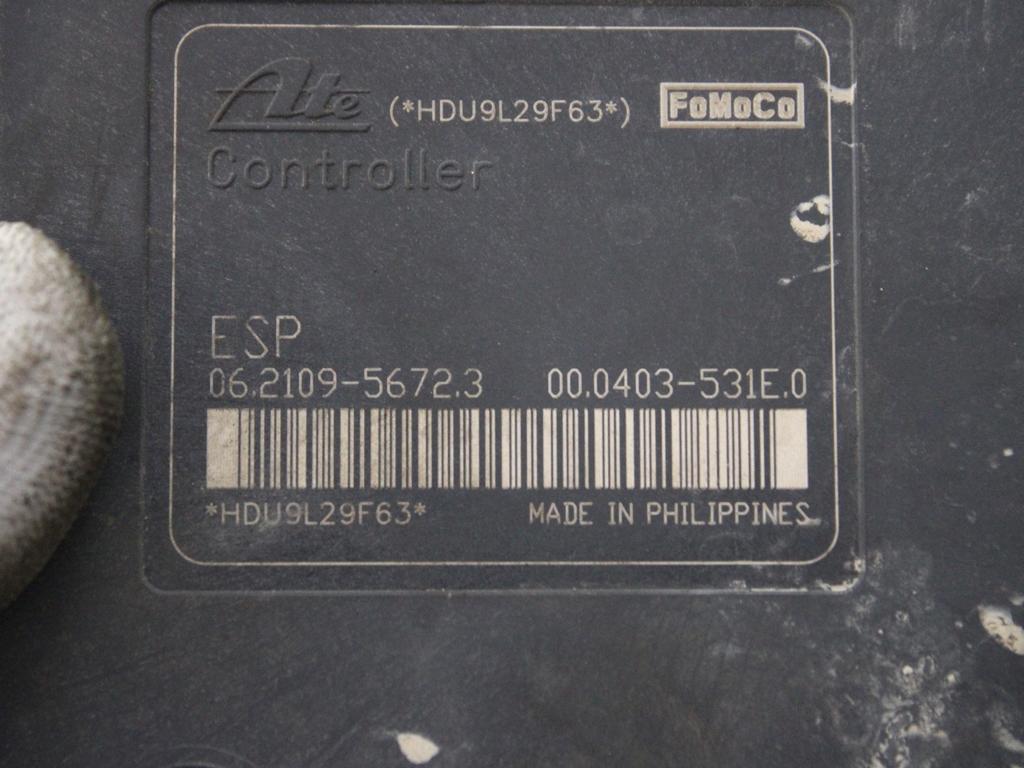 8V51-2C405-AE CENTRALINA POMPA AGGREGATO ABS FORD FIESTA 1.6 D 66KW 5M 3P (2010) RICAMBIO USATO 06.2102-1468.4 06.2109-5672.3 00.0403-531E.0