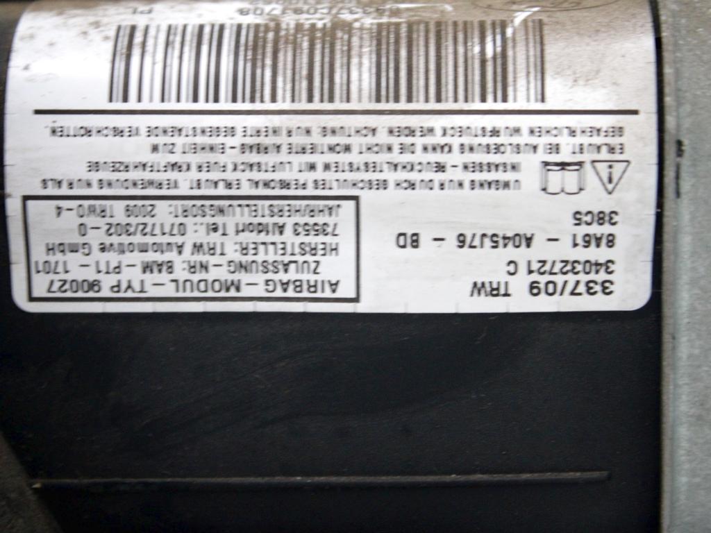 8V51-14B321-EE KIT AIRBAG FORD FIESTA 1.6 D 66KW 5M 3P (2010) RICAMBIO USATO CON CENTRALINA AIRBAG, AIRBAG VOLANTE, AIRBAG PASSEGGERO, PRETENSIONATORI CINTURE DI SICUREZZA 8V51-A044H30-AB 8A61-A045J76-BD 8V51-B61294-CK 8V51-B61295-CK