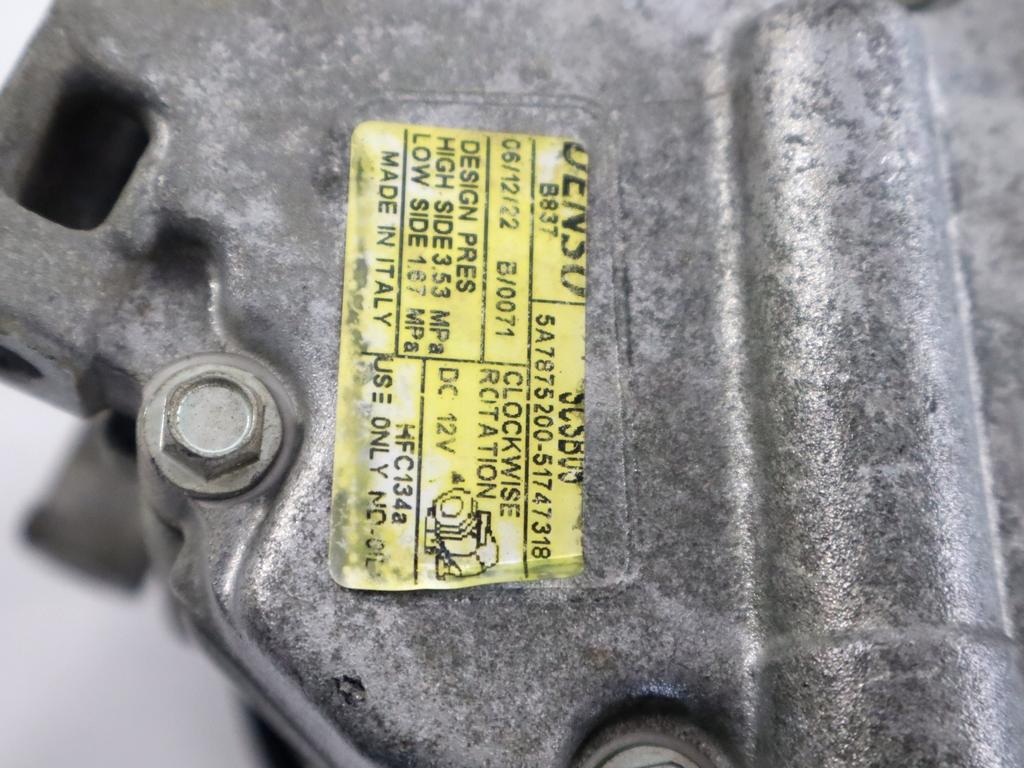 51747318 COMPRESSORE CLIMATIZZATORE CLIMA A/C FIAT PANDA 1.2 B 44KW 5M 5P (2007) RICAMBIO USATO