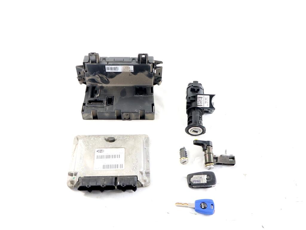 51793116 KIT ACCENSIONE AVVIAMENTO FIAT PANDA 1.2 B 44KW 5M 5P (2007) RICAMBIO USATO CON CENTRALINA MOTORE, FUSIBILIERA, BLOCCHETTI ACCENSIONE APERTURA CON CHIAVE 46845361 51783783